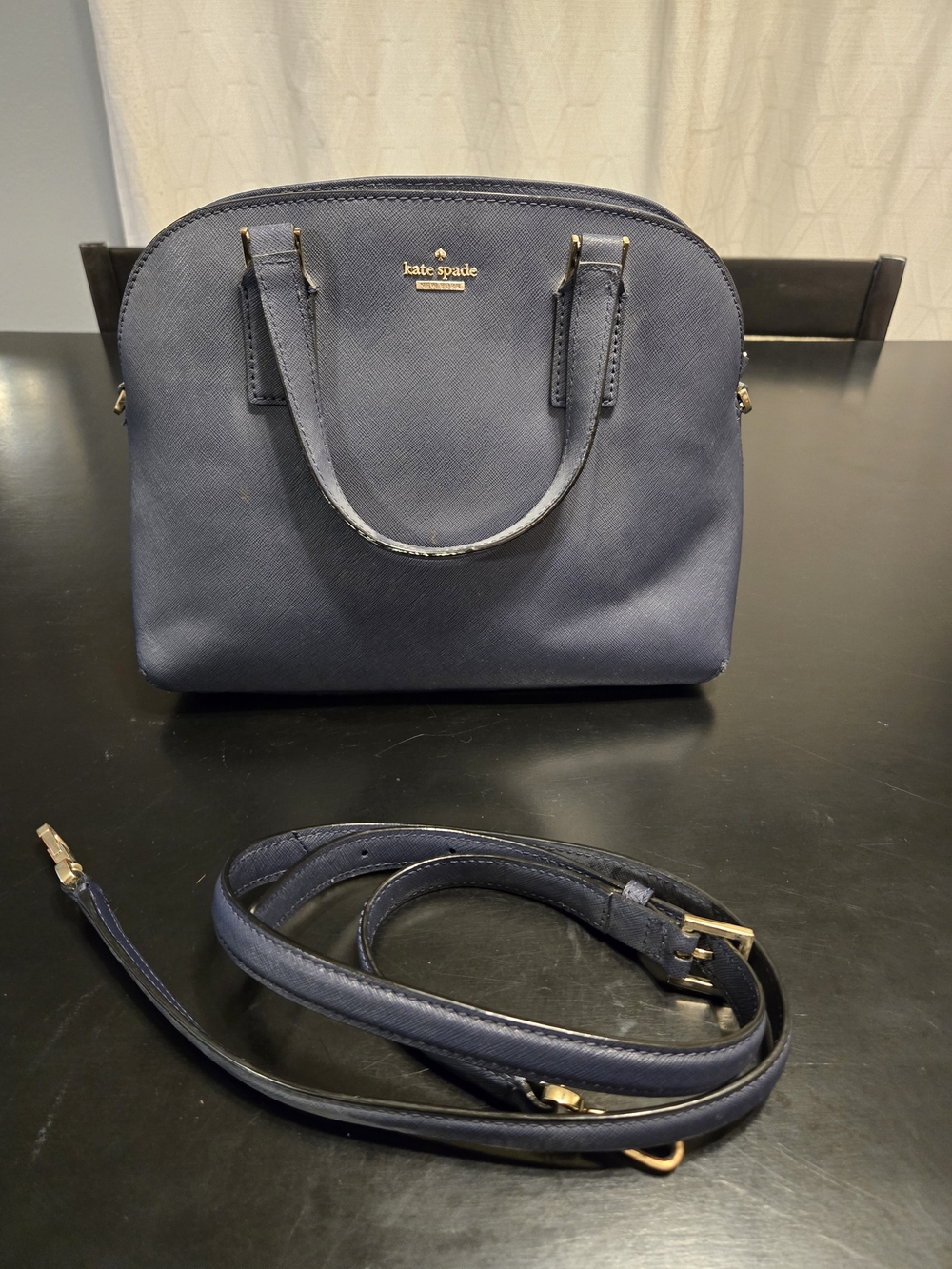 kate spade New York Navy Dome Satchel